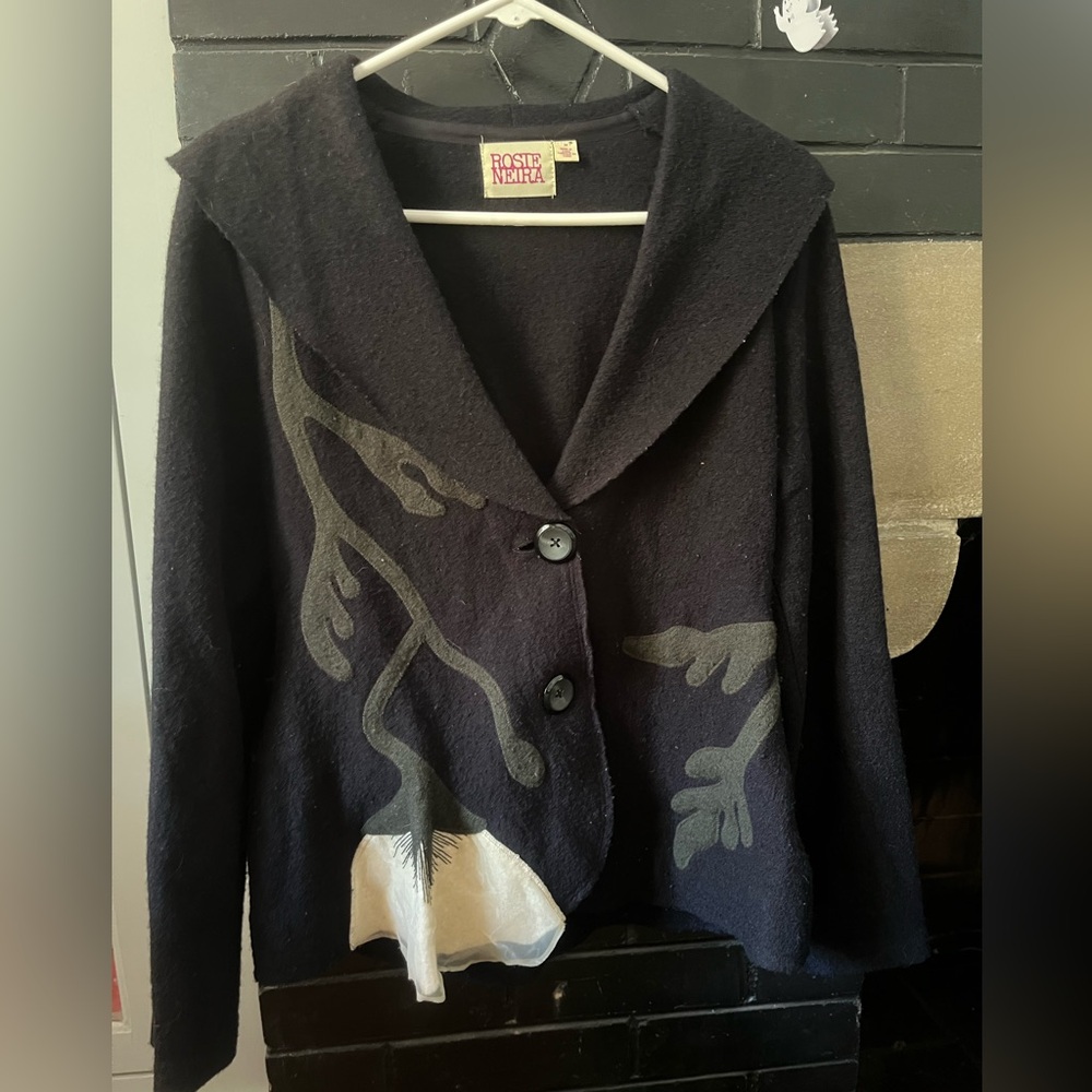 Rosie Neira navy Sweater blazer - Anthropologie